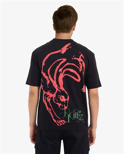 Buy Rabb - Black Oversized Fit Graphic Print T-Shirt| Rare Rabbit