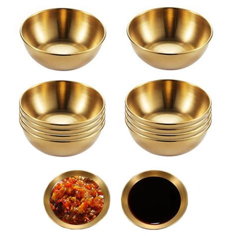 Buy 10Pcs Stainless Steel Dipping Sauce Bowls,3.5 Inch Round Seasoning ...