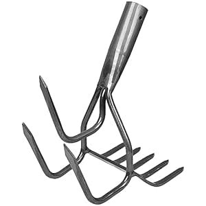 FALCON FCRH-304 Prong Culti-Rake 2-in-1 Hand Cultivator & Rake Heavy ...