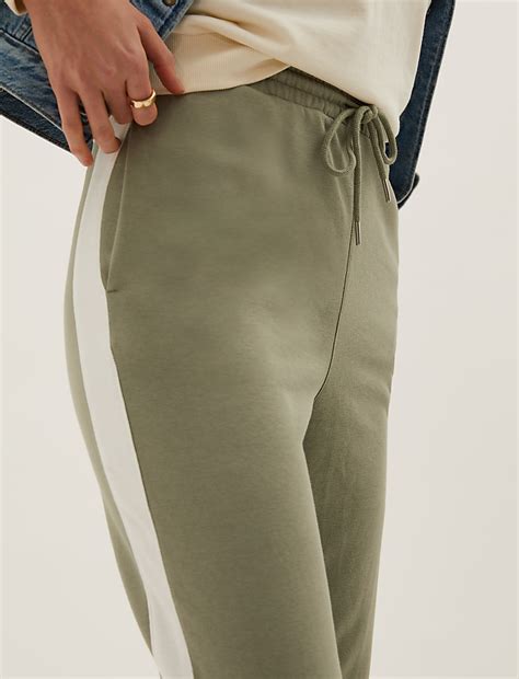 Buy Cotton Rich Side Stripe Cuffed Joggers at Marks & Spencer
