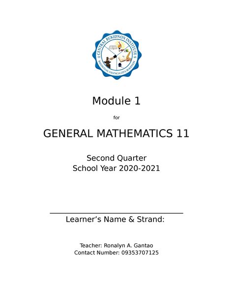 Image result for Genmath 11 Q1 Module 1