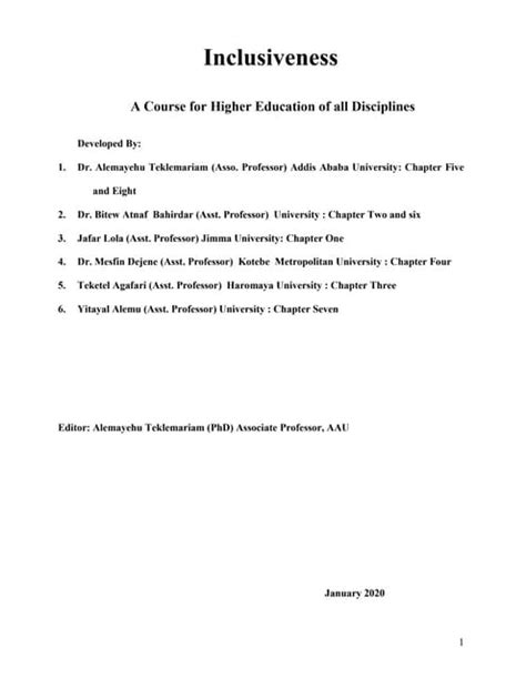 Image result for Inclusiveness Course PDF