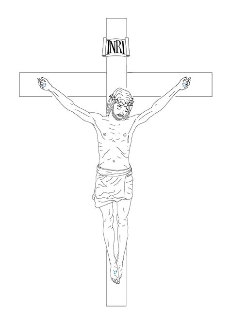 Jesus On The Cross Drawing Easy at PaintingValley.com | Explore ...