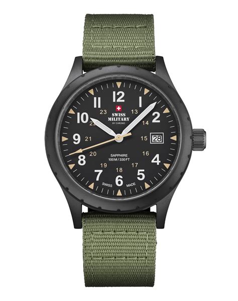 Swiss Military SM34108.07 - Classic Army Style Watch Black Canvas