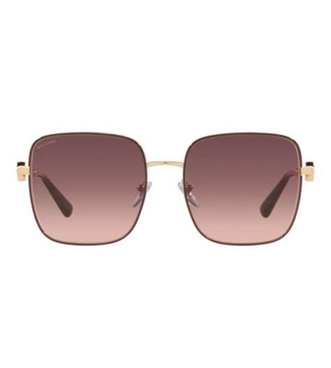 Bvlgari Women Pink Gradient Square Sunglasses