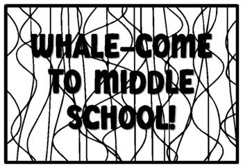 WHALE-COME TO MIDDLE SCHOOL! Middle School Coloring Pages worksheet by ...