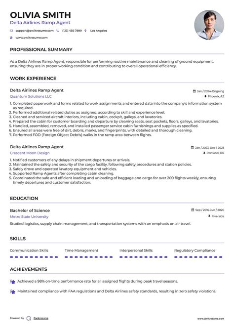10+ Delta Airlines Ramp Agent Resume Samples & Templates for 2025