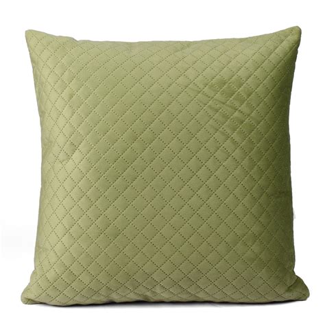Both Side Quilted Velvet Cushion Cover (Set of 5), Mehndi – STITCHNEST