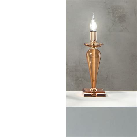 Handcrafted Table Lamp in Classic Italian Glass