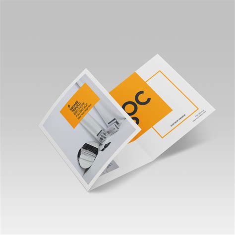Modern Bifold Brochure Mockup Floating in a Clean Environment 72761441 PSD