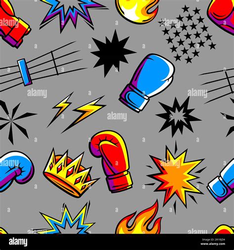 Cartoon Boxing Pattern 的图像结果