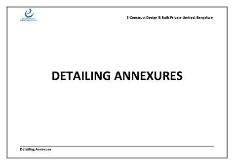 Detailing Annexure - - Studocu