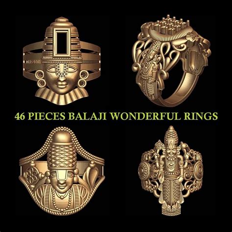 Balaji Ring 3D Models for Printing - 46 Unique Designs