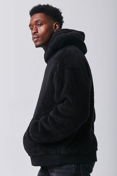 Shop CASUAL JACKET for Men Online : Buy Faux Shearling Teddy Hoodie at ...