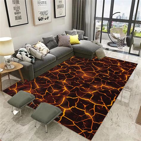 Amazon.com: SUICRA Lava Rug 3D Hot Lava Rugs for Kids Floor is Lava Rug ...