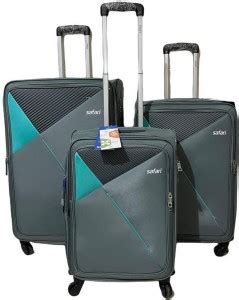 SAFARI Snap Trolley Bag|4W Soft Body with TSA Lock|Cabin+Medium+Large ...