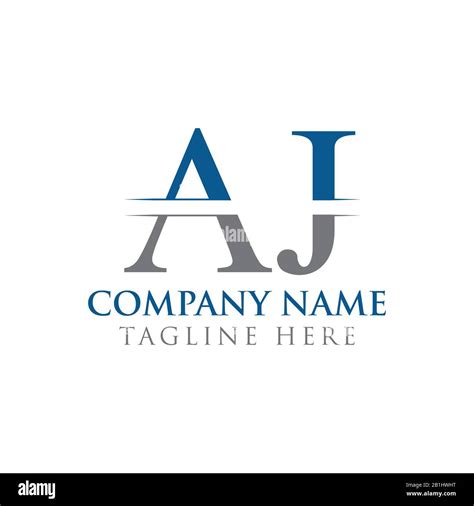 Logo initial letters aj vector vectors hi-res stock photography and ...