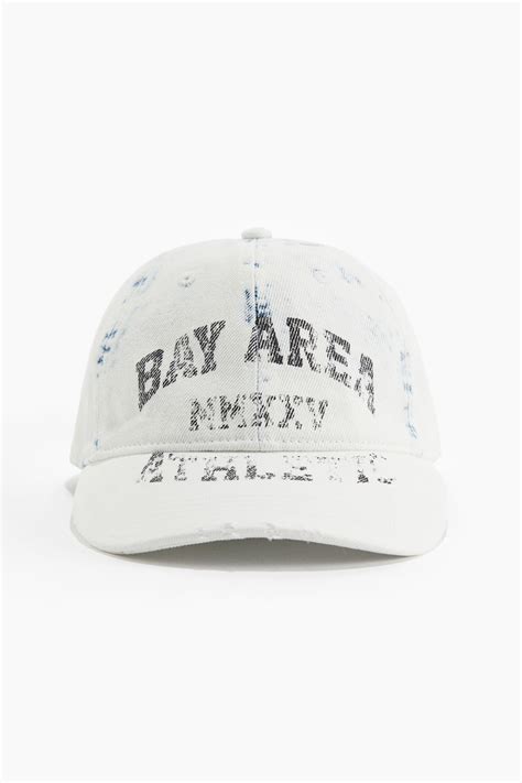 Cap with hard-worn details - White/Bay Area - Men | H&M IN