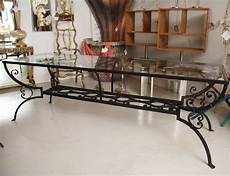 Wrought Iron Dining Room Table by Wrought Iron Dining Table With Glass Top At 1stdibs Wrought Iron Dining Room Table