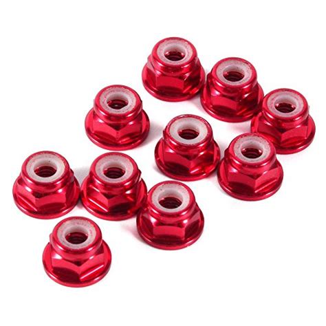 Hex Self Lock Nuts 10 PCS M3 Nut CNC Aluminum Flanged Nylon Lock Nut ...