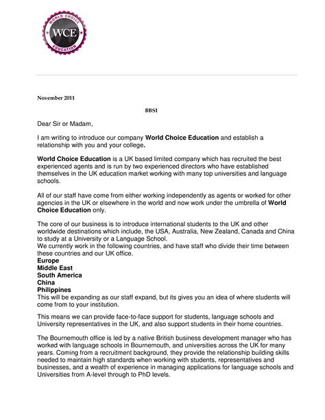 Image result for Company Introduction Letter Sample PDF