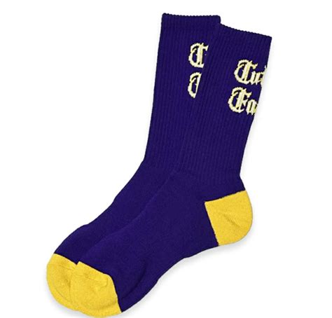 KUSTOMSTYLE カスタムスタイル KSSOX-019PU "CUTTHE EARTH" SOCKS PURPLE/YELLOW ...