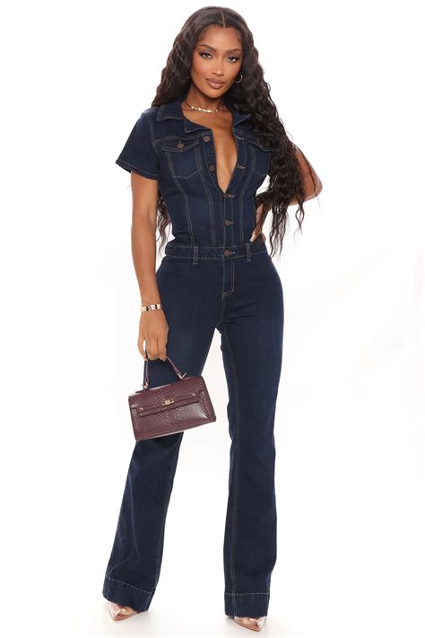Long & Short Sleeve Denim Jumpsuits | Fashion Nova