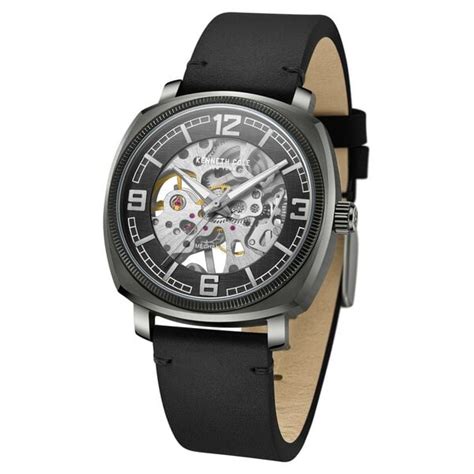 Buy Online Kenneth Cole Mechanical Hand Wound Analog Mechanical Black ...