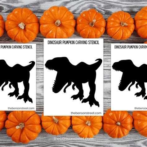 Dinosaur Pumpkin Carving Printable