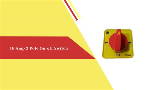 UNIQUE ROTARY SWITCH 16 Amp 3 Pole On-off Switch : Amazon.in ...