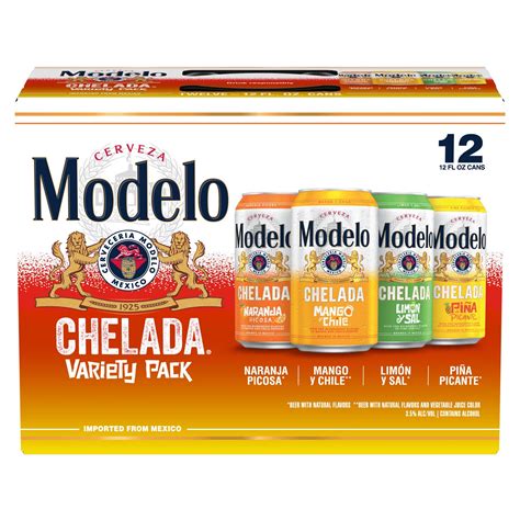 Modelo Chelada Variety Pack Mexican Import Flavored Beer, 12 pk 12 fl ...
