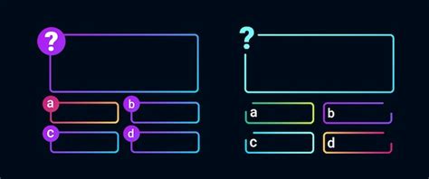 Question frame for quiz game in colorful style with gradient | Premium ...