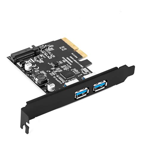 BEYIMEI USB3.0 Dual-Port 10Gbps Expansion Card with USB 3.0 Type A 2 ...