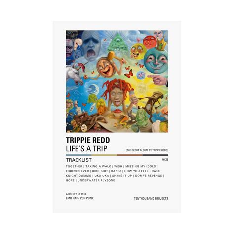 Trippie Redd Poster Life's a Trip Album Cover / Gift for Pop Punk Fan ...