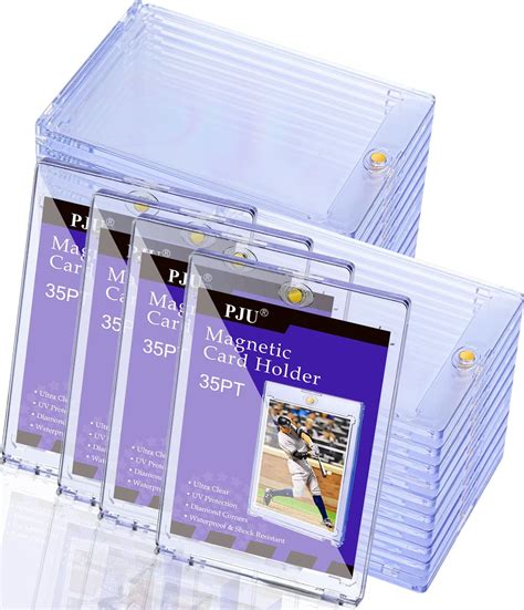 Amazon.com: 120ct Magnetic Card Holder for Trading Cards, 35pt One Card ...