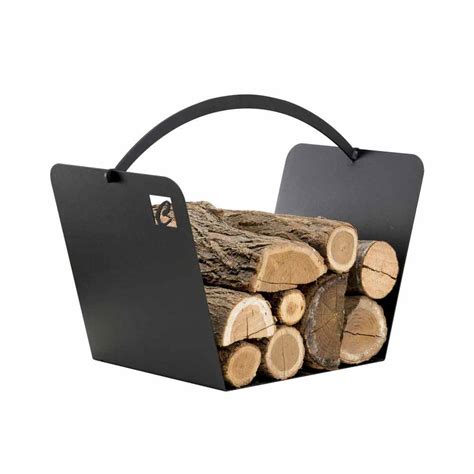Modern Wood Holder in Design Steel Made in Italy by Camino