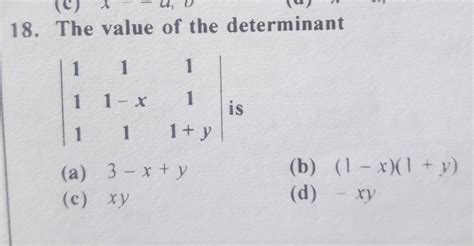 the value of the determinat - Brainly.in