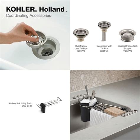 Sterling Holland Drop-in or undermount 33-in x 22-in Stainless steel ...