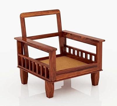 KRISHNA WOOD FURNITURE Wooden 4 Seater Sofa Set for Living Room | 2+1+1 ...