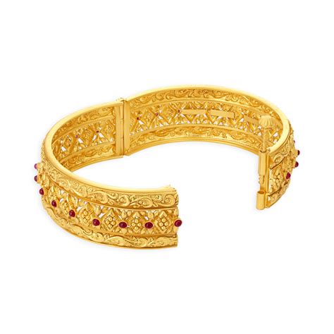 Bold Intricate Gold Bangle