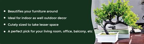 Buy Dekorly Living Room Decor Small Fake Plant Artificial Bonsai Tree ...