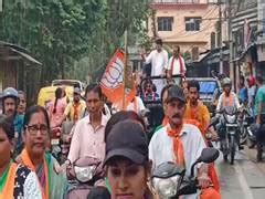 BJP workers hold bike rally in support of Biplab Kumar Deb in Tripura