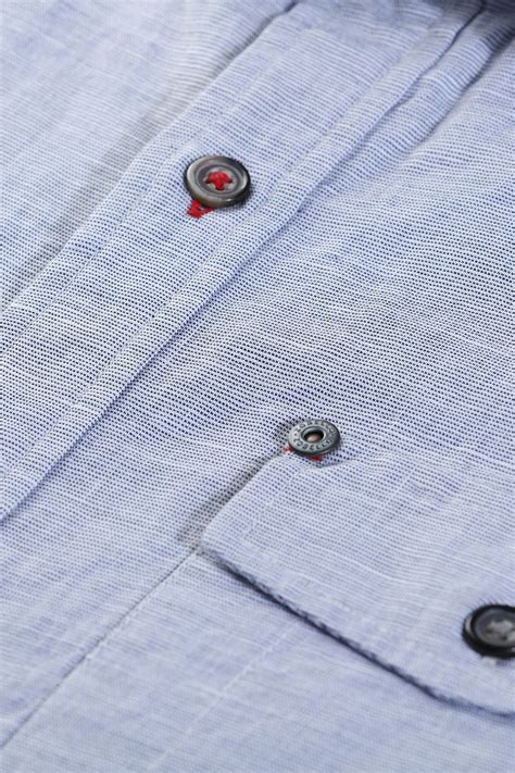 Buy Online Navy/White Uneven Stripes Semi Concealed Placket Shirt for ...