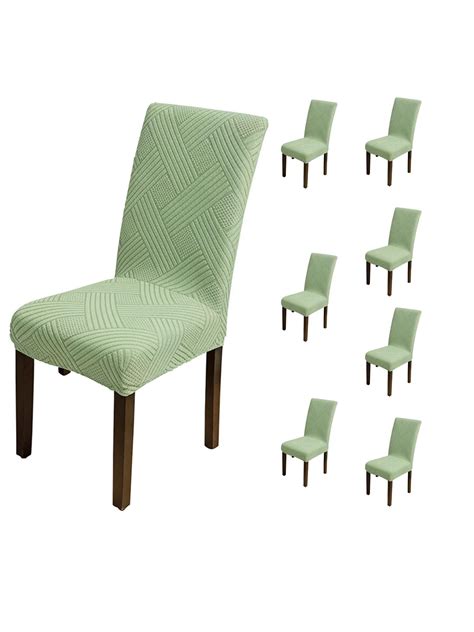 Buy House of Quirk Green Elastic Jacquard Soft Touching Chair Cover ...