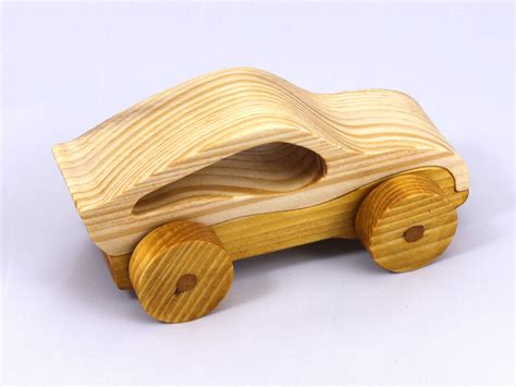 Wooden Toy Car Sports Coupe Handmade and Finished With Two-tone Clear and Amber Shellac From My ...