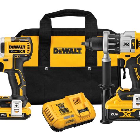 Dewalt 20v max xr lithium ion cordless compact 1 2 in drill driver kit ...