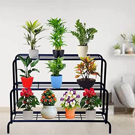 TrustBasket 3 Step Stand for Multiple Plants and Pots Stand, Indoor ...