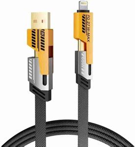 UniBoss 3-in-1 Cable 13 A 1.2 m Metal Braided 65 Watt 100 Mbps Braided ...