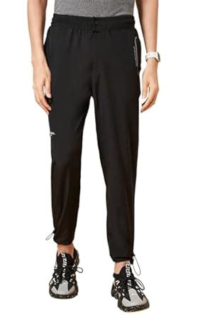 Ajile by Pantaloons Men's Regular Track Pants (110150070002_Jet Black ...