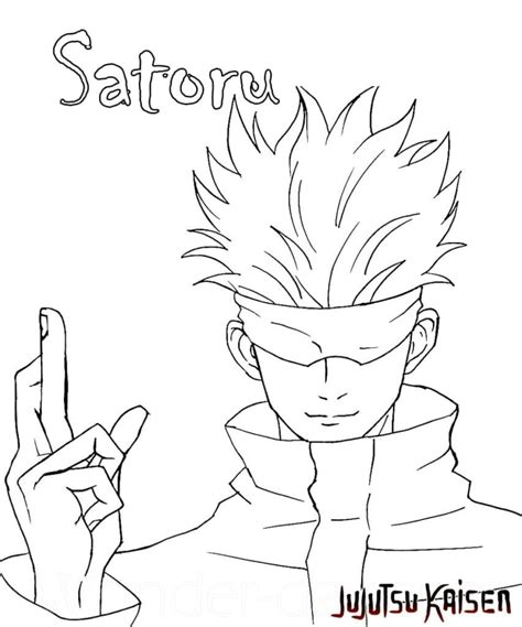 Gojo Coloring Page 26+ Gojo Satoru Coloring Page - StadionGucker.de